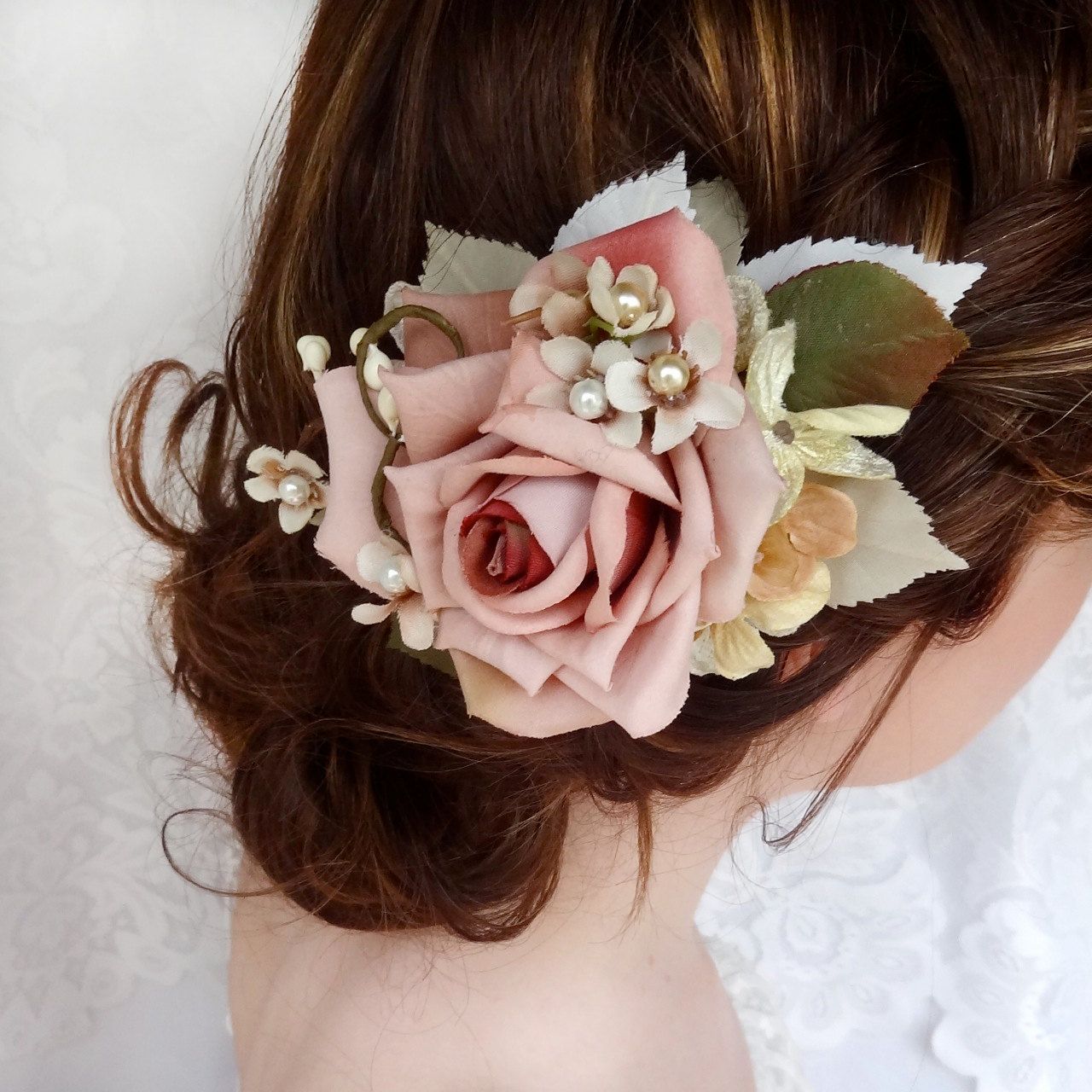 Hair clips flower bridal silk wedding fascinator accessories flowers cosette dslr point brides mariee add beauty cameras advantages shoot over