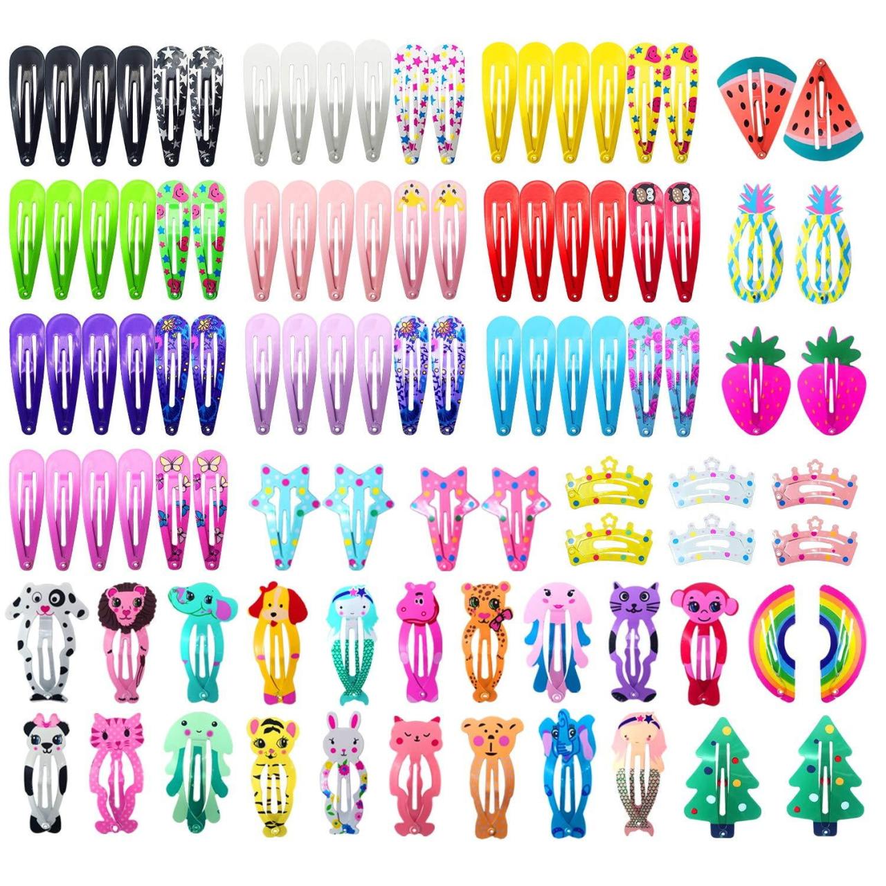 Hair clips girls kids small mini cartoon set accessories 20pcs claws candy shape multi color