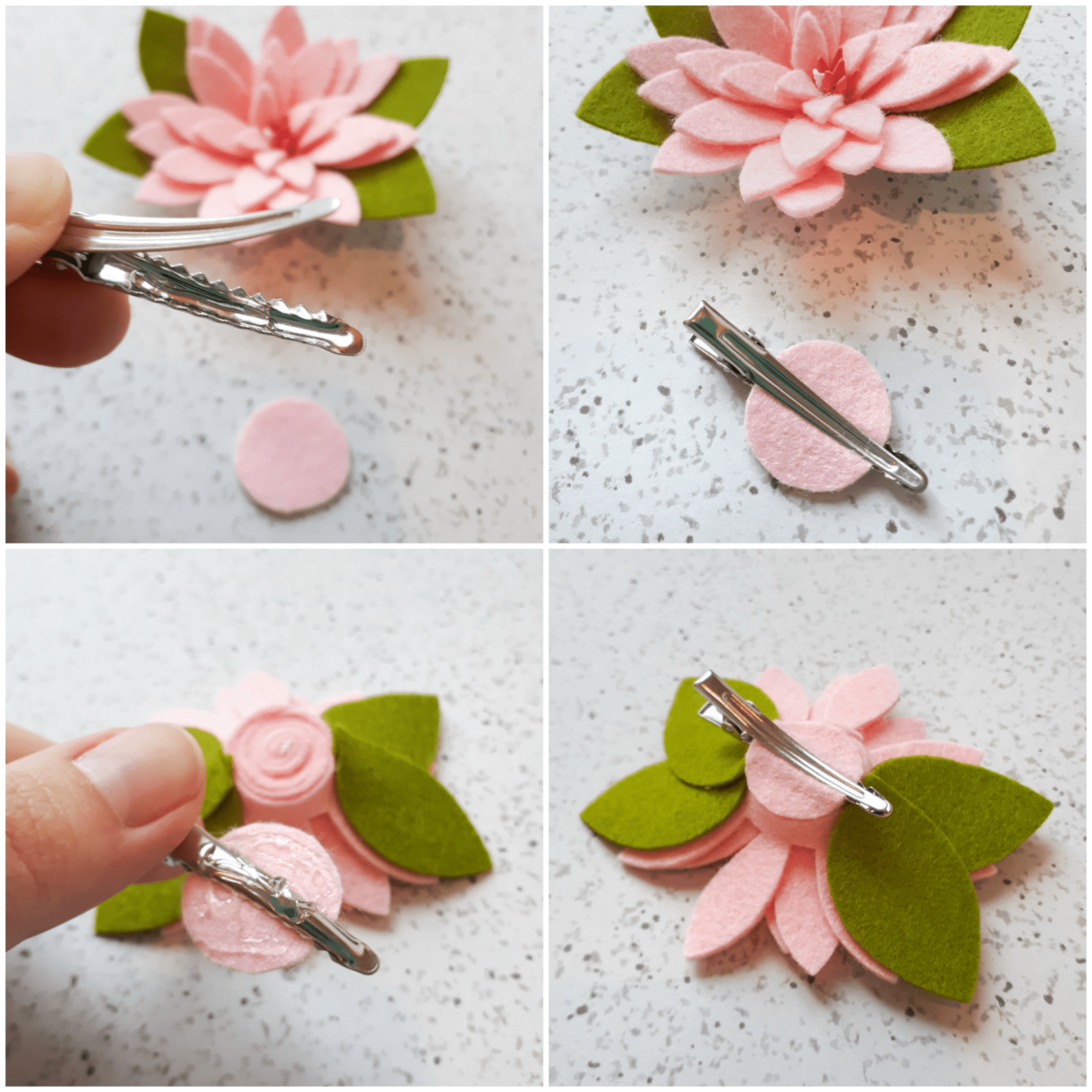 Hair clip flower