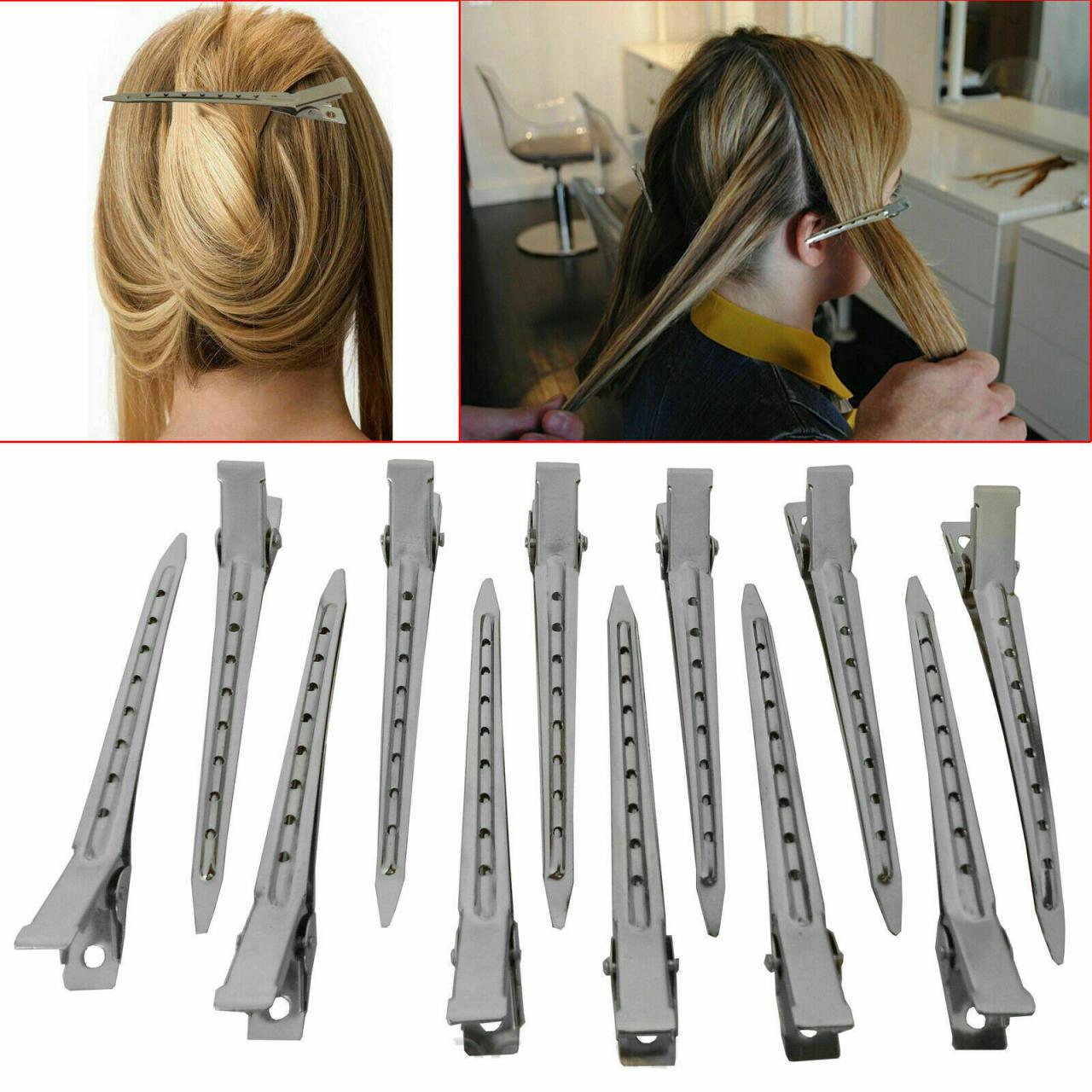 Metal hair clips for thick hair