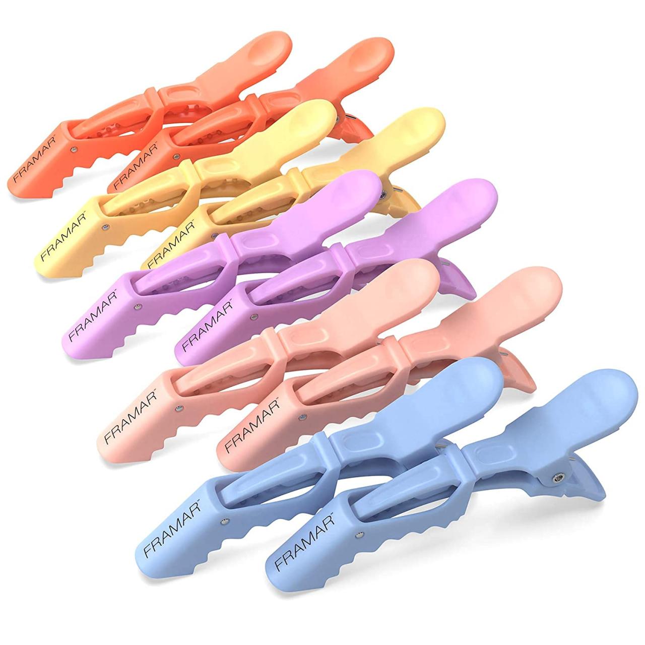 Hair alligator oval metal clips teeth 50pcs