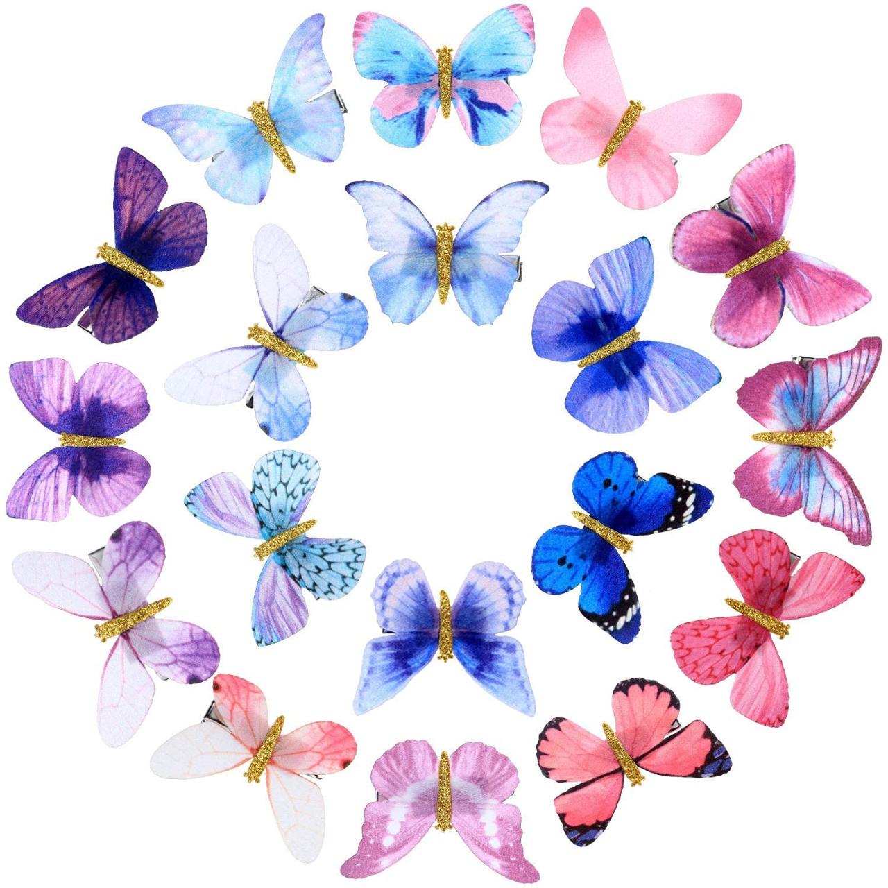 Butterfly hair clips