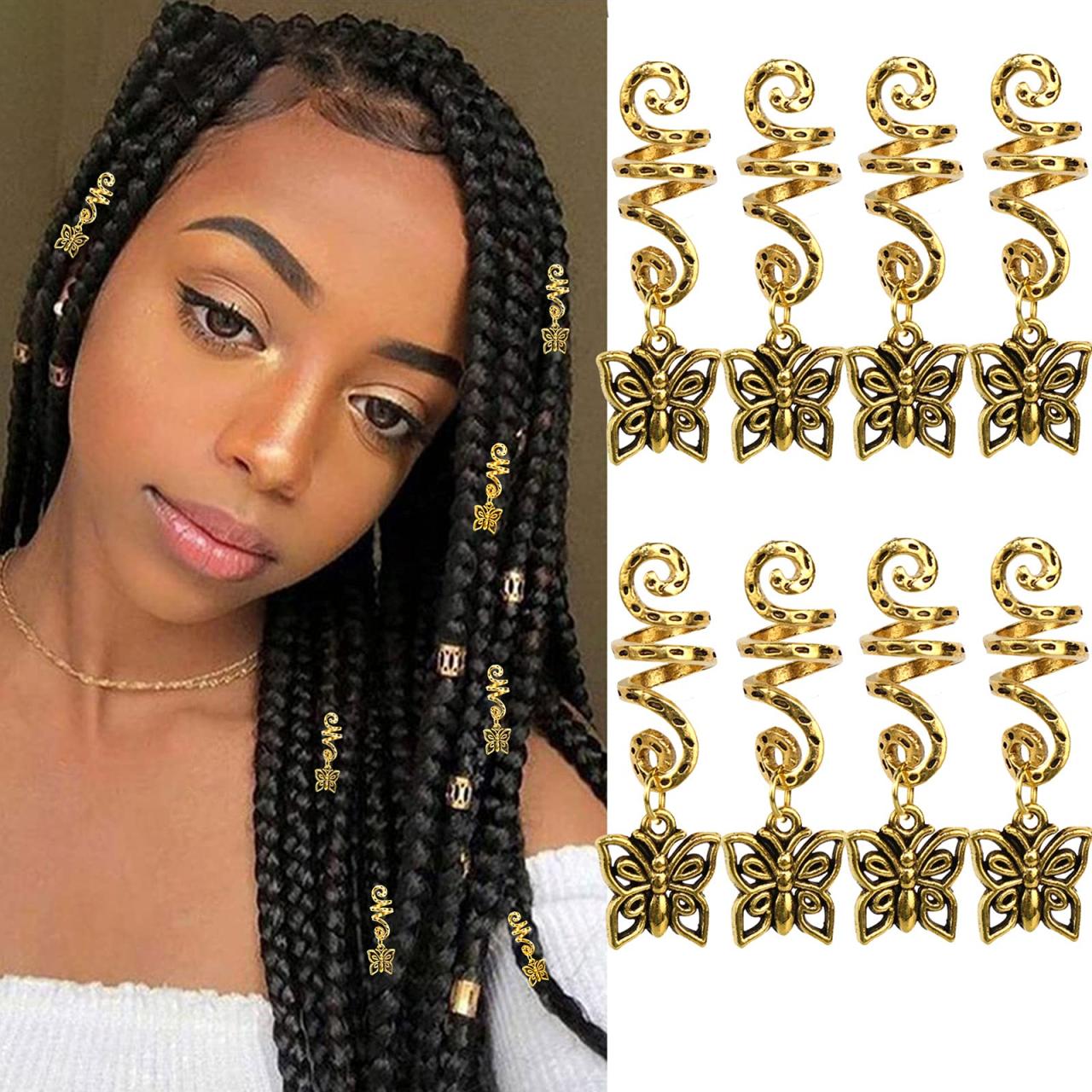 Gold hair clips for braids