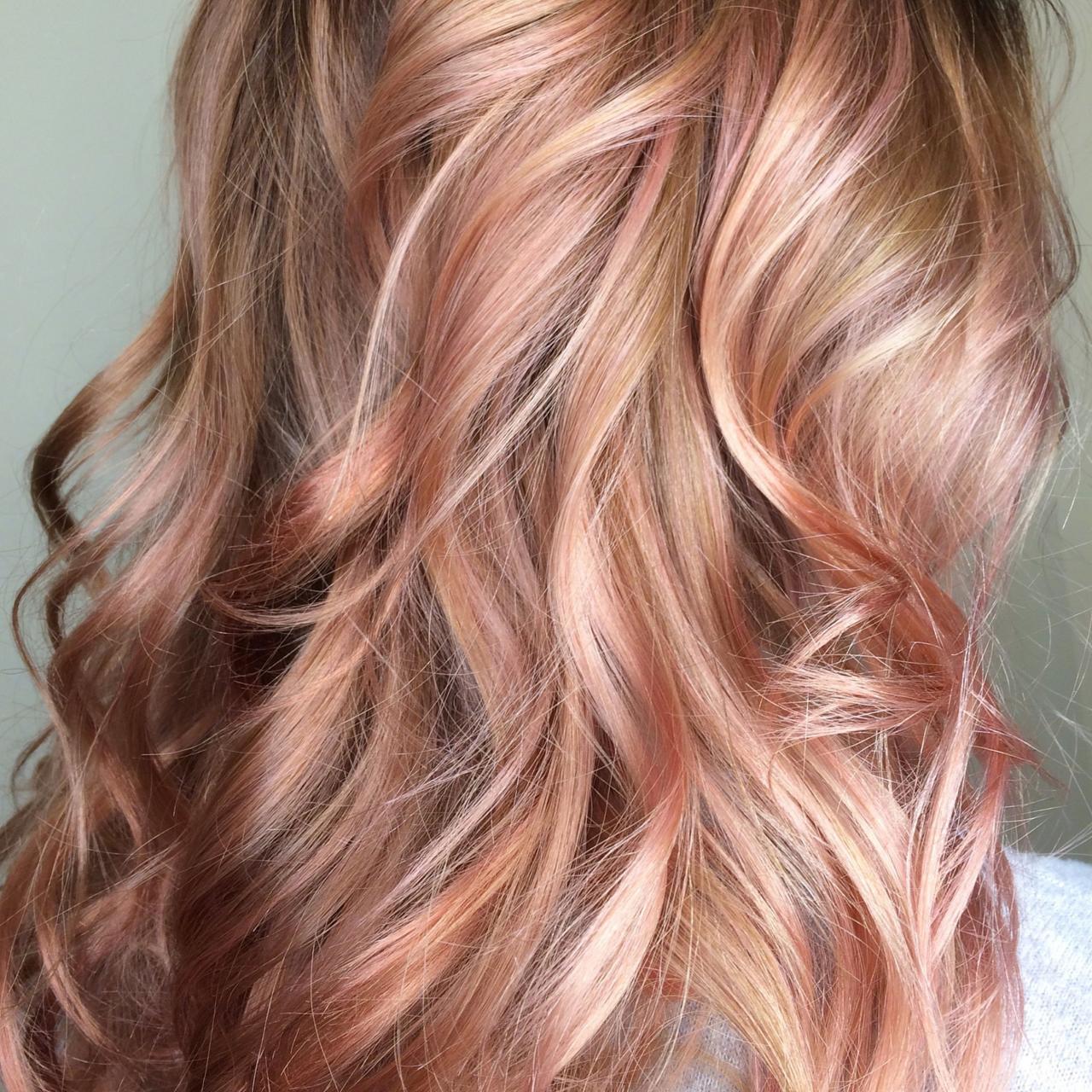 Rose gold hair clips