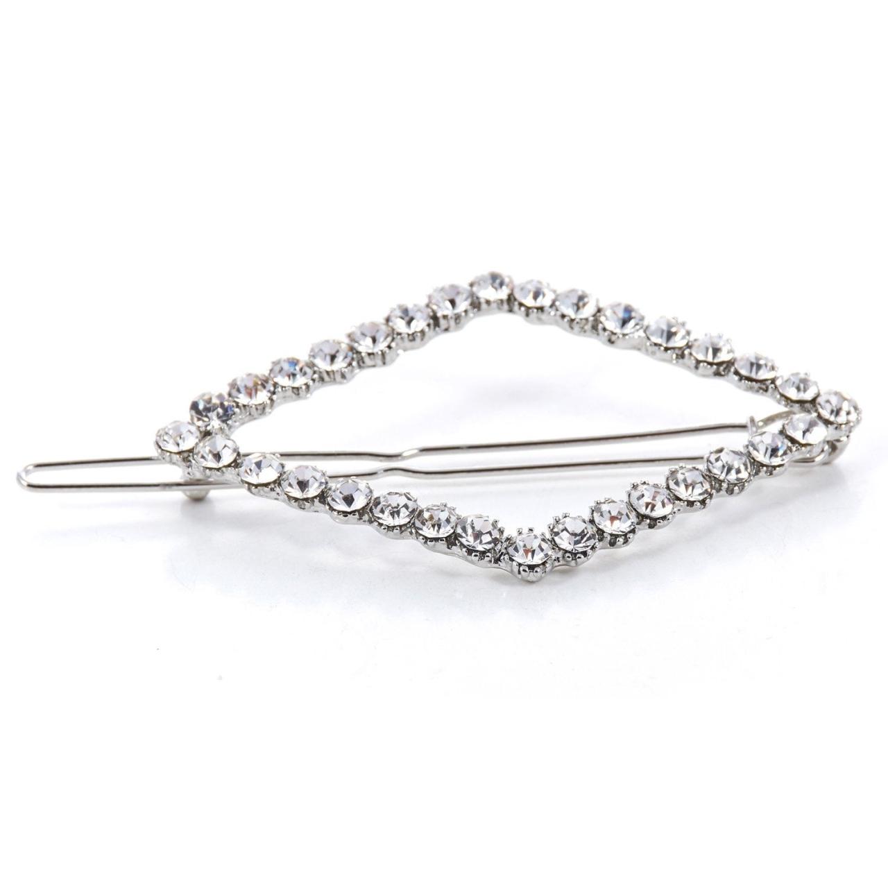 Silver hair clip