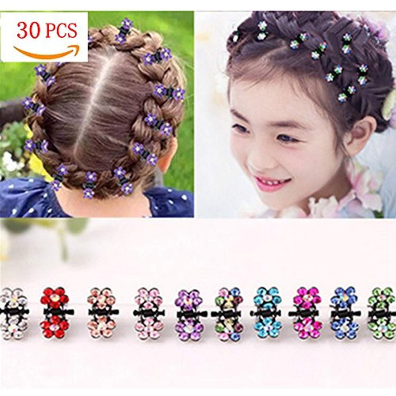 Hair clips accessories girls small cute hairpins flowers children clip girl claws gripper plastic random kids pcs clamp color pins