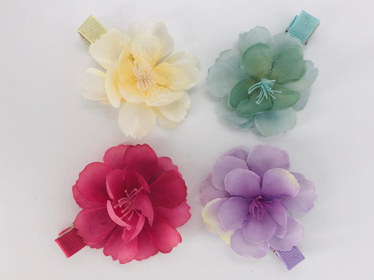 Clips claw mini hair flower women shaped jaw 12pcs vintage