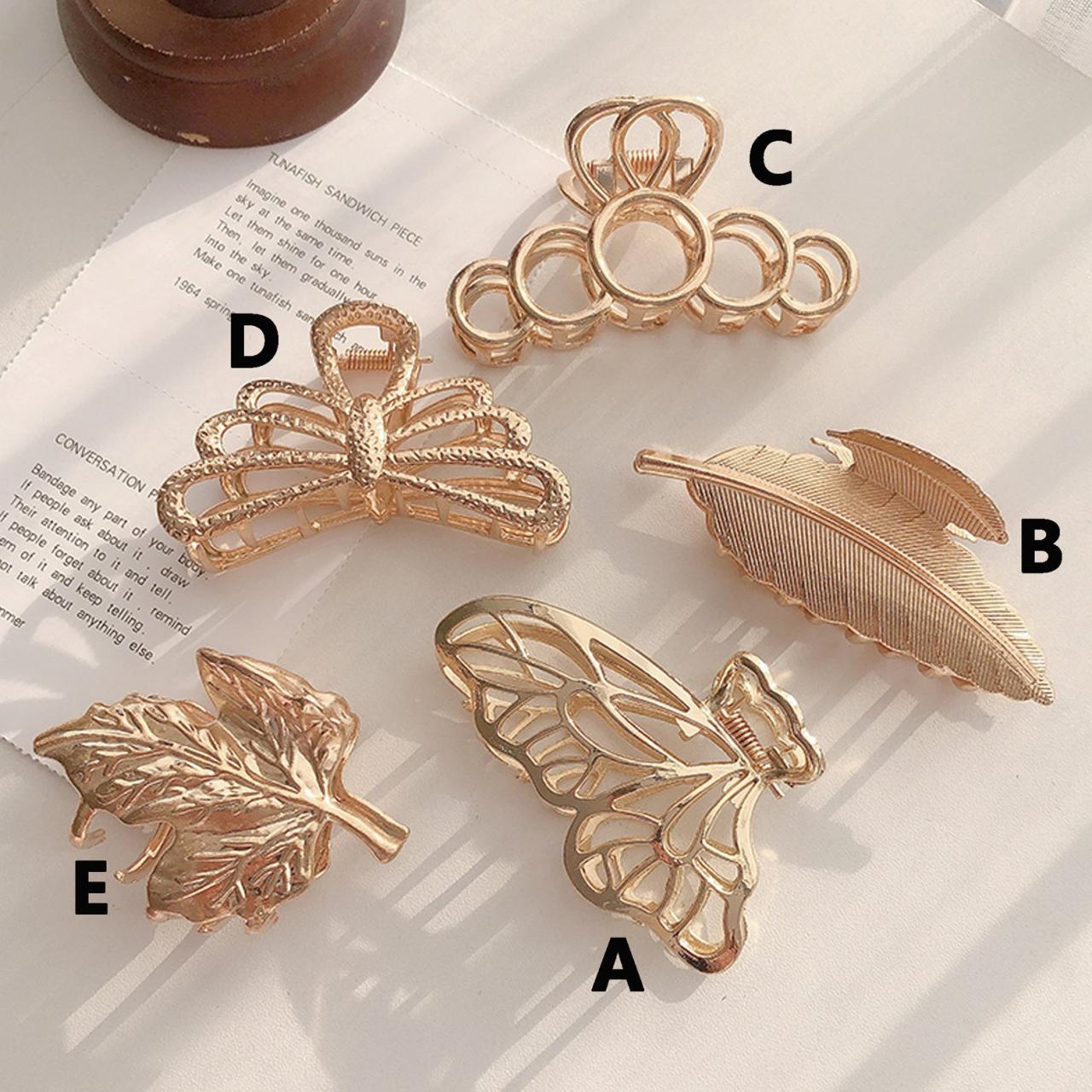 Metal claw hair clips