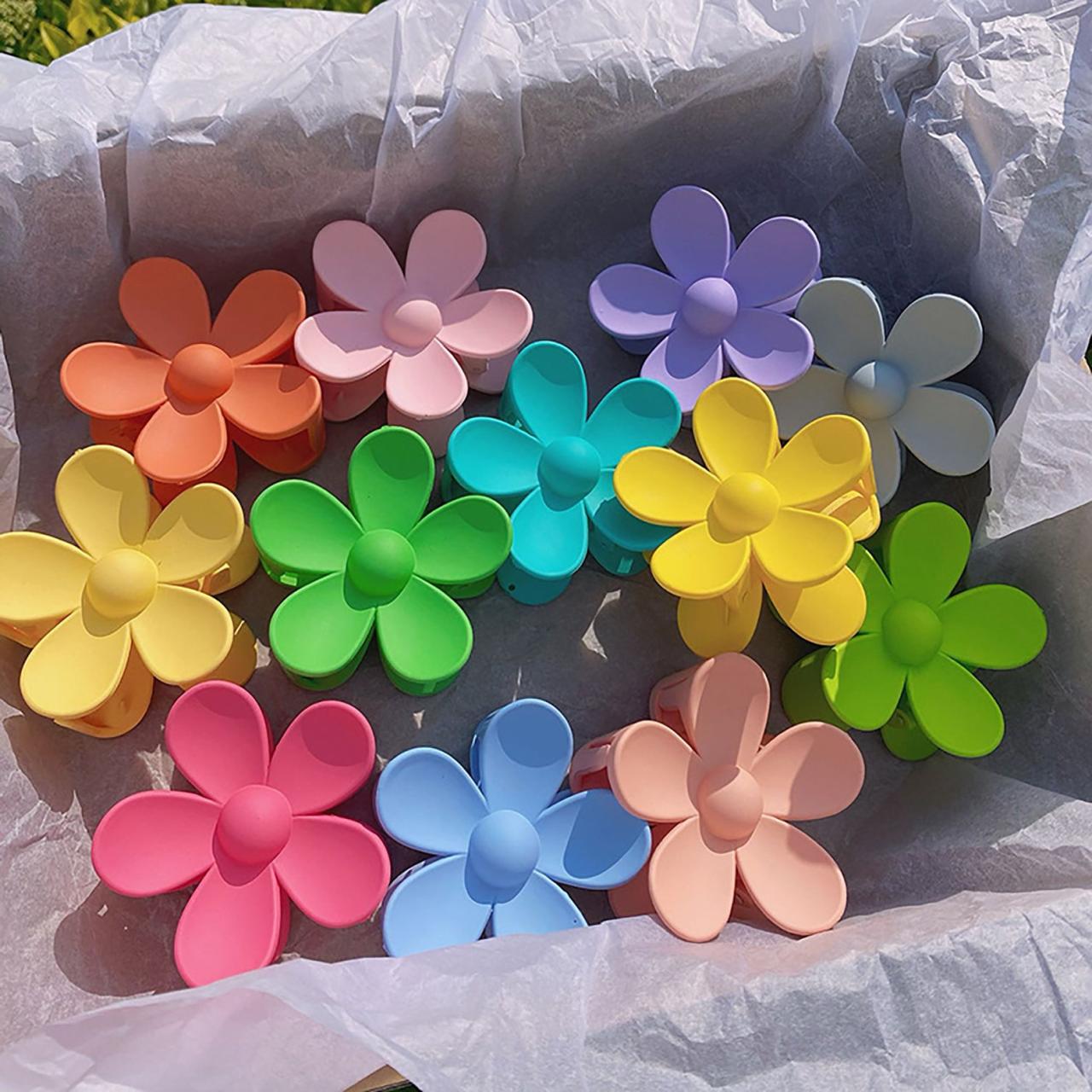 Claw flower hair clips clip mini kids style accessories barrettes 50pcs princess cartoon cute girls bag scrub