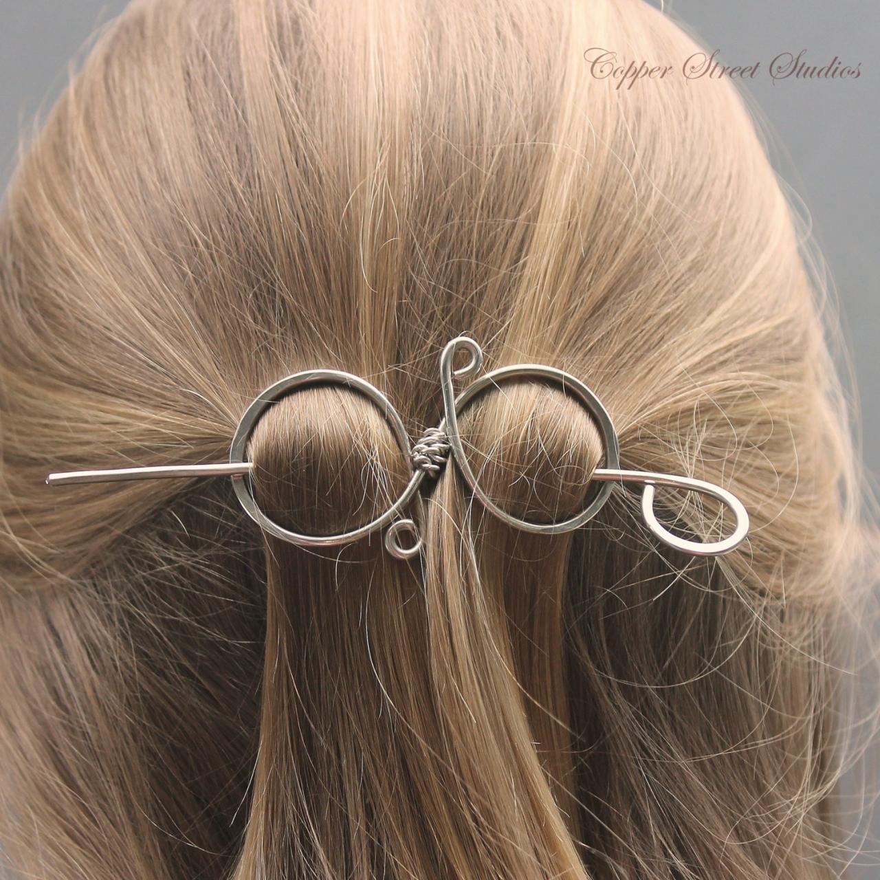 Silver hair clip