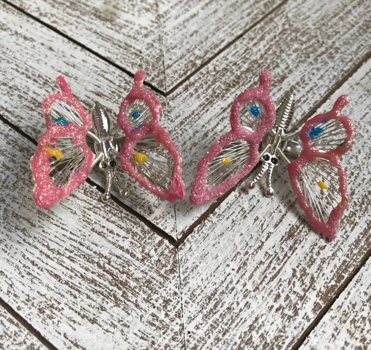 Clips butterfly hair accessories 90s isn piece jewelry great vintage