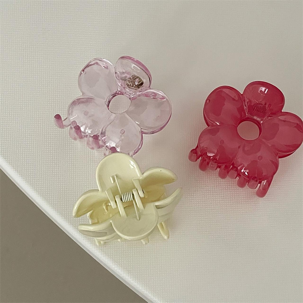 Flower hair clips small