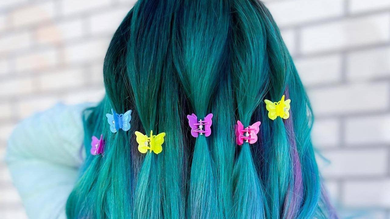 Butterfly clips 90s hair