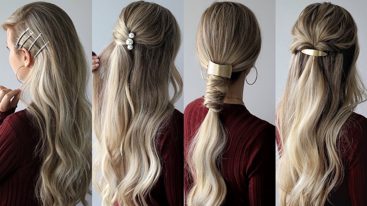 Cute hairstyles with hair clips