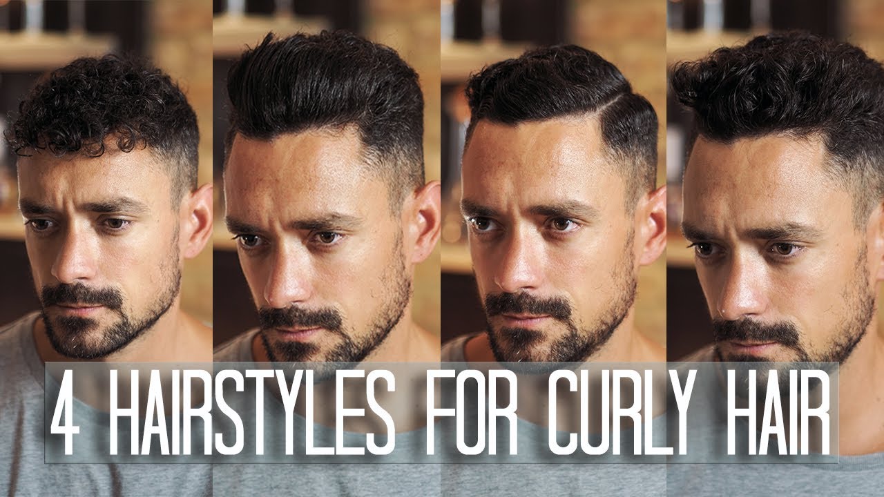 Ways to style curly hair guys