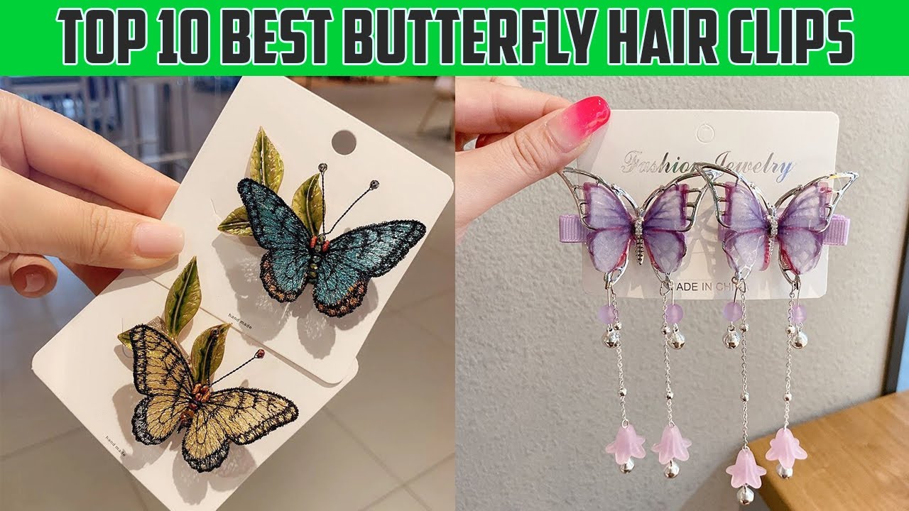 Moving butterfly hair clips